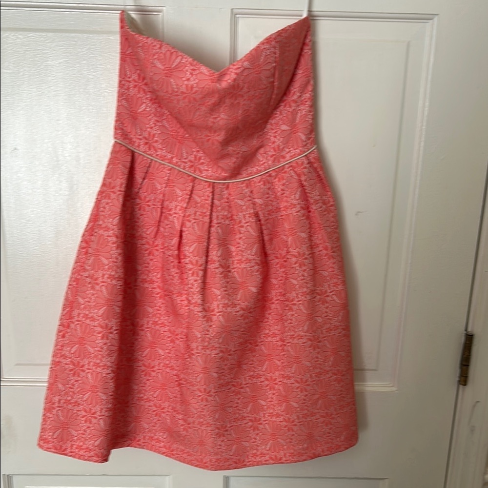Minuet Coral/Pink A-line Dress for Wedding Guest or Party